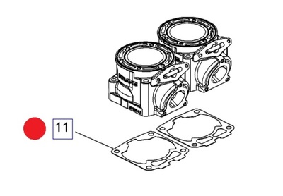 GASKET-CYL, BASE (tarvii 2kpl/1 moottori)